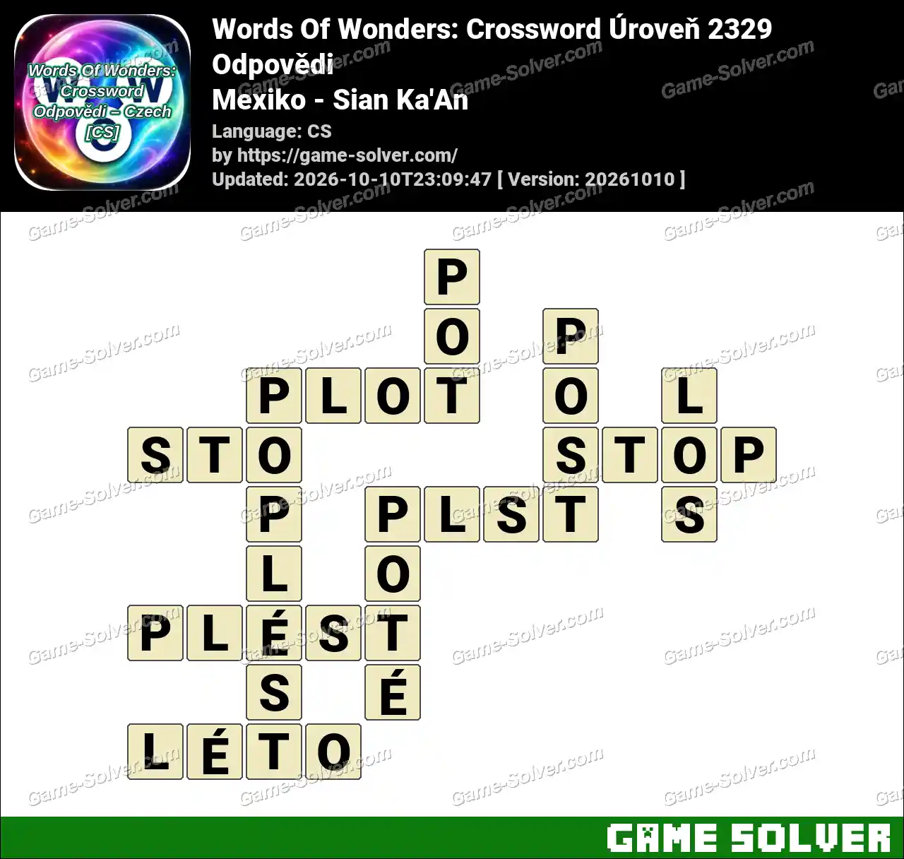 Words Of Wonders: Crossword Úroveň 2329 Odpovědi – Mexiko – Sian Ka’An